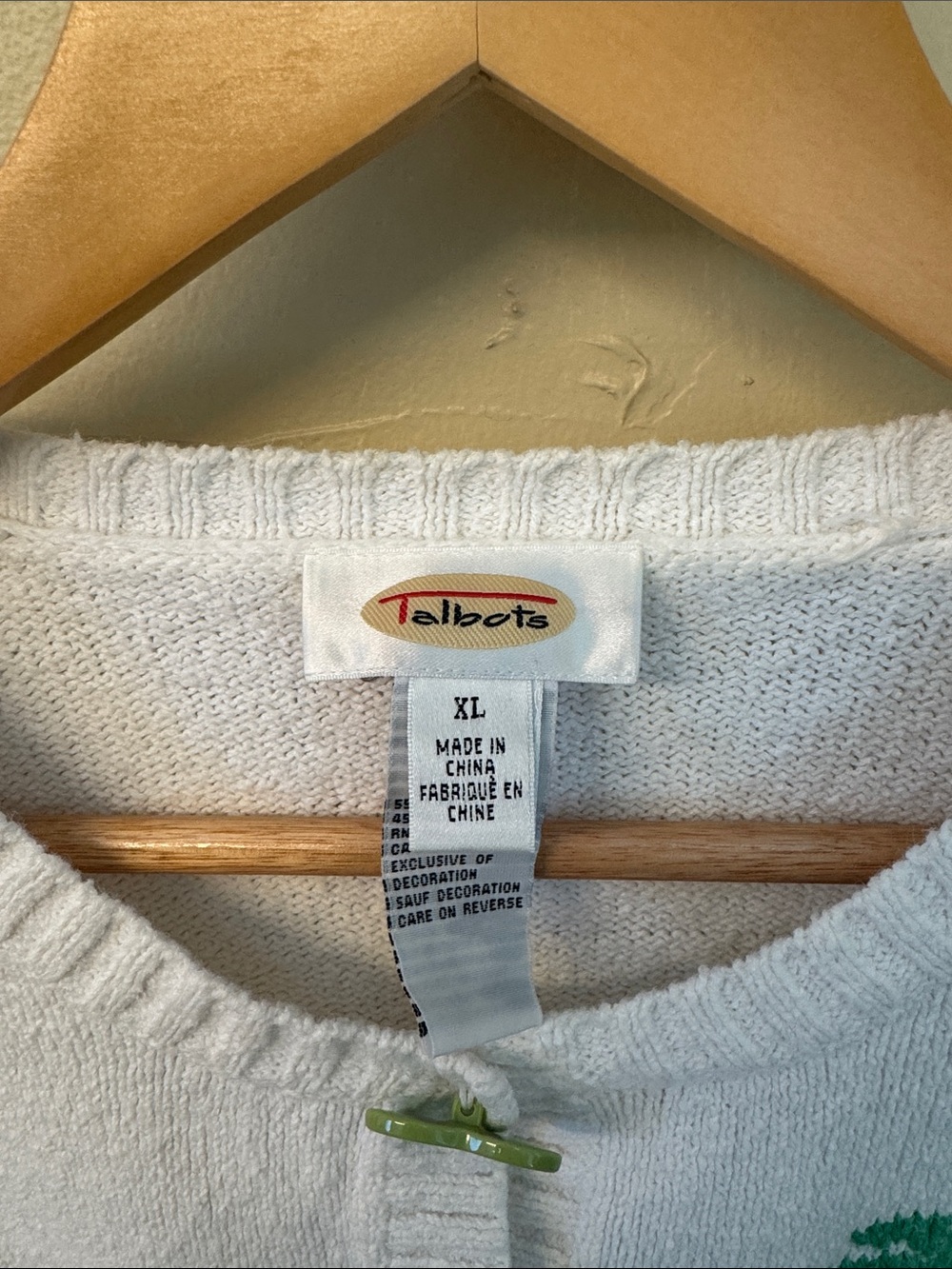 Talbots White Embroidered Beach-Themed Cardigan - Picture 2 of 6